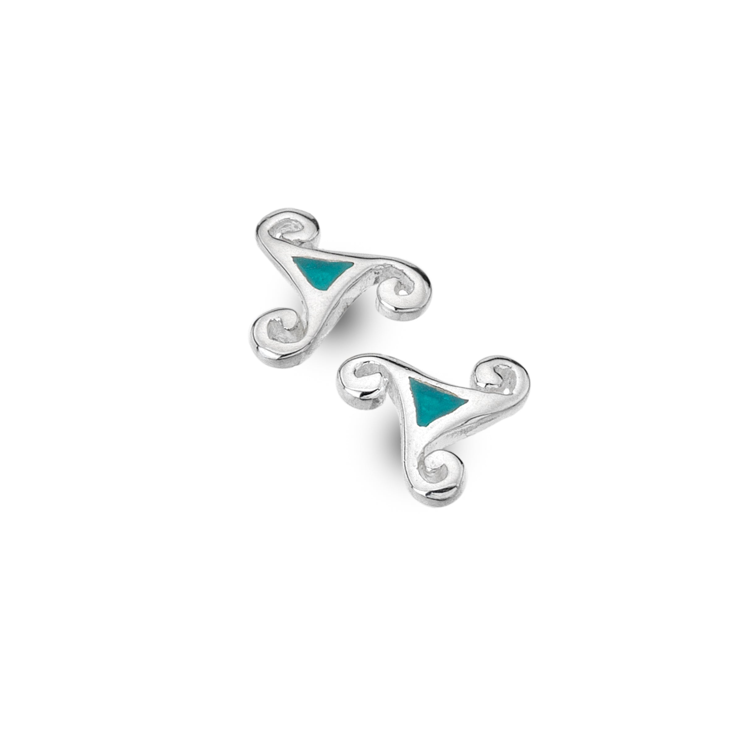 Turquoise triskele studs